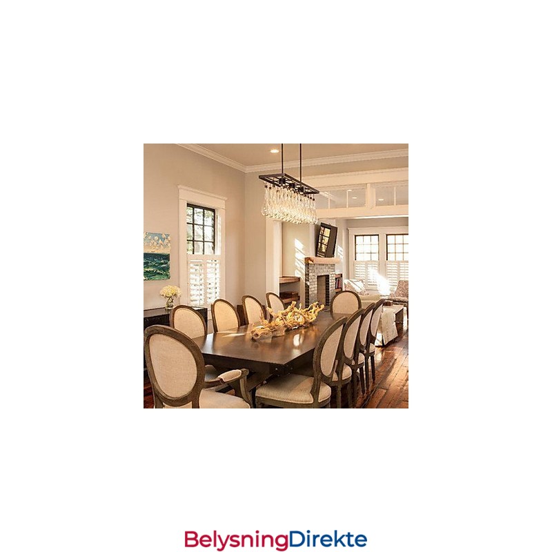 Moderne Samtidskrystallmaleri Metalllysekrone