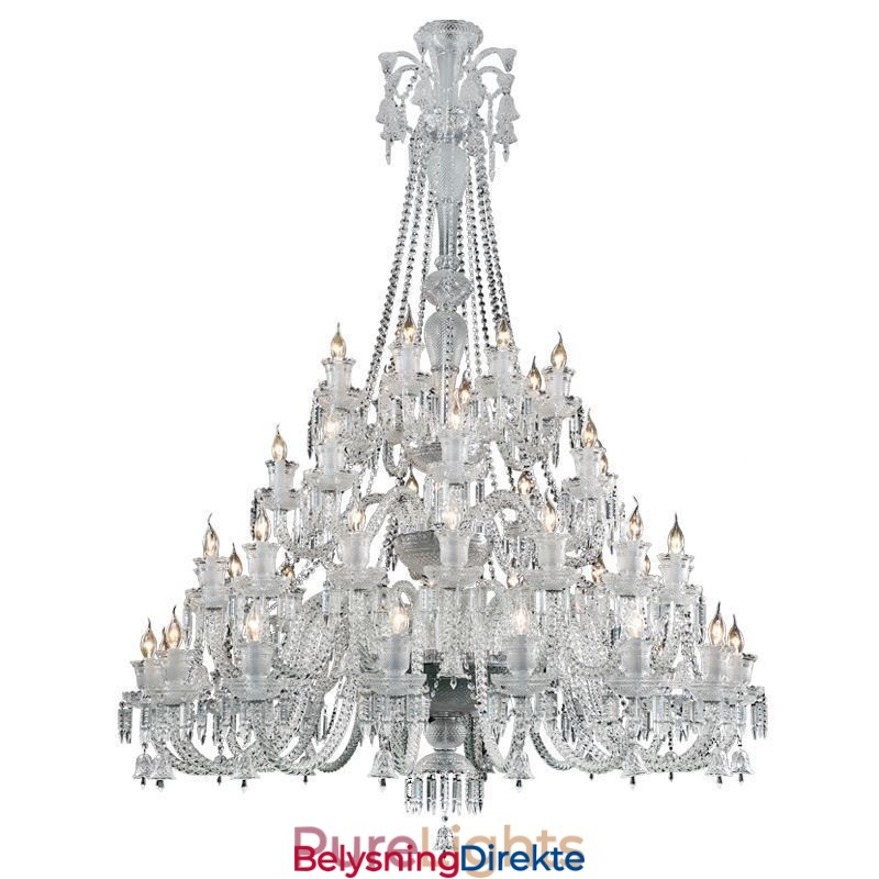 Europeisk Krystalllysekrone I Taklampe Med 48 Lys