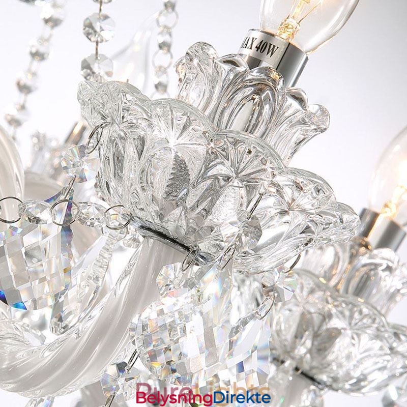 Europeisk Krystalllysekrone Med 32 Lys Luksuriøs Dekorasjonstaklampe