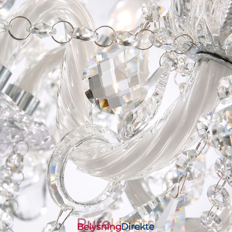 Europeisk Krystalllysekrone Med 32 Lys Luksuriøs Dekorasjonstaklampe