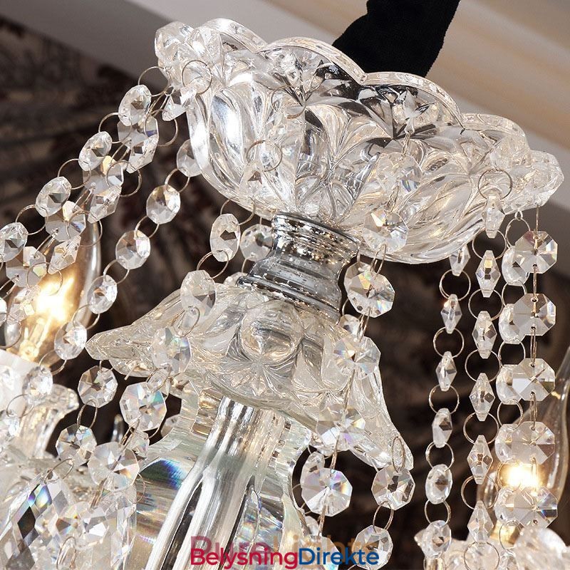 Europeisk Krystalllysekrone Med 32 Lys Luksuriøs Dekorasjonstaklampe