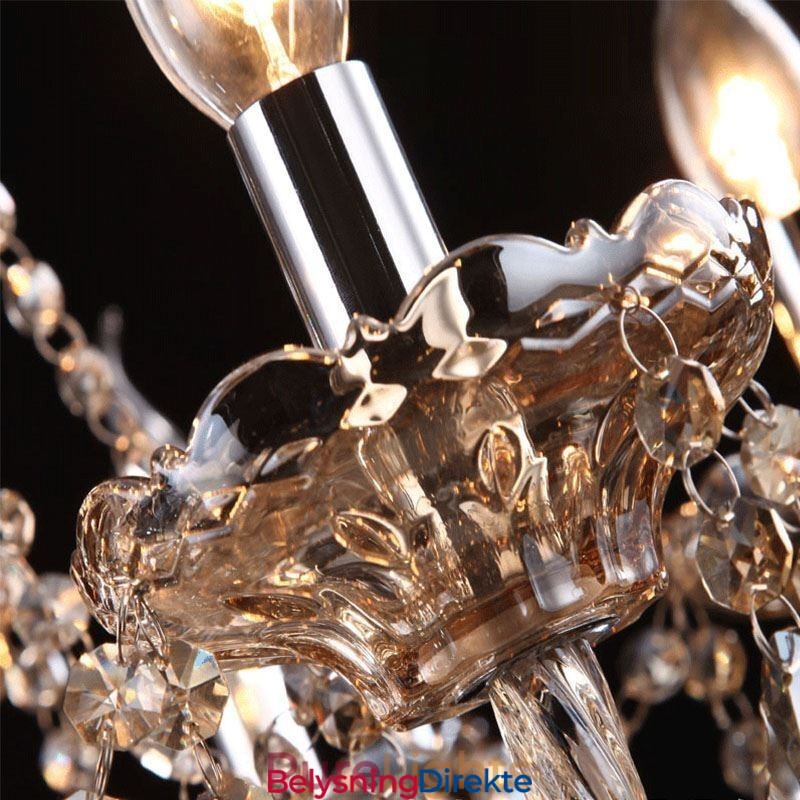 Europeisk Krystalllysekrone Med 30 Lyspærer, Dekorativ Taklampe