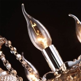 Europeisk Krystalllysekrone Med 30 Lyspærer, Dekorativ Taklampe