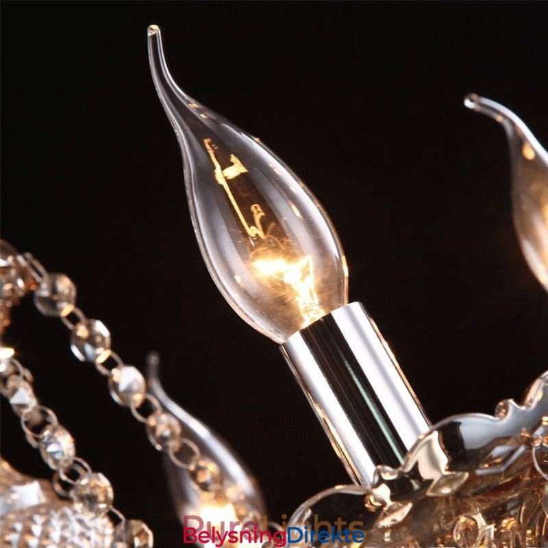 Europeisk Krystalllysekrone Med 30 Lyspærer, Dekorativ Taklampe