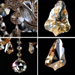 Europeisk Krystalllysekrone Med 30 Lyspærer, Dekorativ Taklampe