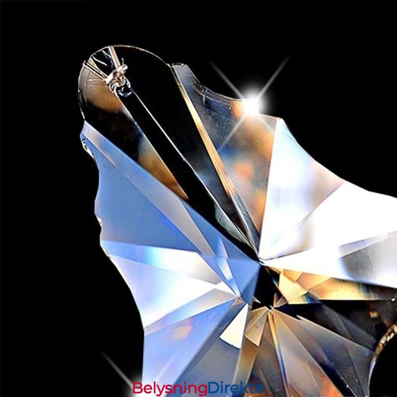 Krystalllysekrone I Konjakkfarget Taklampe Med 35 Lys