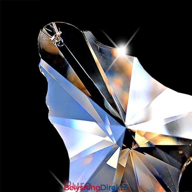 Europeisk Krystalllysekrone I Konjakkfarget Taklampe Med 40 Lys