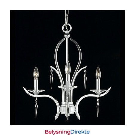 Elegant Krystalllysekrone Med 3 Lys I Stearinlyspære