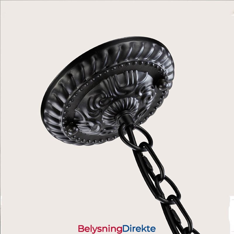 Rustikk Smijernslysekrone Med 5 Lys