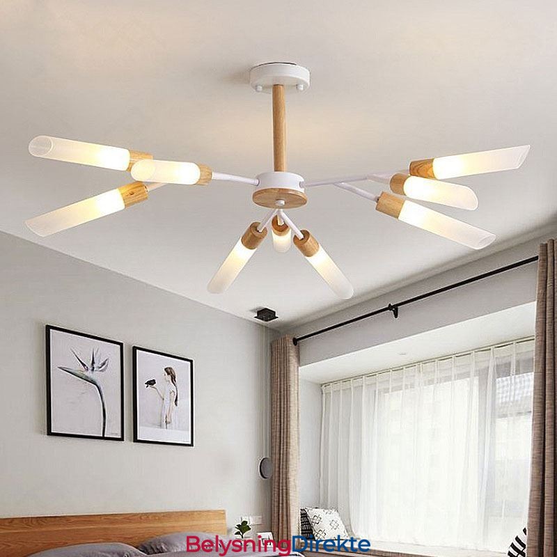 Nordisk Pendellampe Moderne Massivt Trebelysning