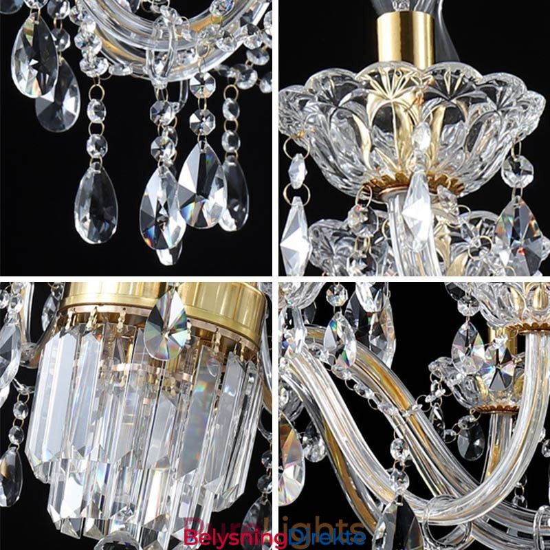 Stor Krystalllysekrone Europeisk Klassisk Anhengslampe