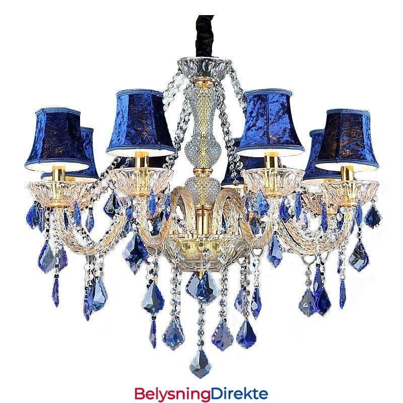 Europeisk Krystalllysekrone Luksuriøst Anheng Lyseblått Anheng