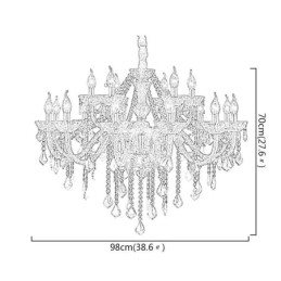 Europeisk Krystalllysekrone Luksuriøst Anheng Lyseblått Anheng