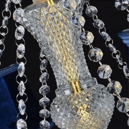 Europeisk Krystalllysekrone Luksuriøst Anheng Lyseblått Anheng