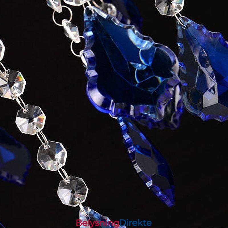 Europeisk Krystalllysekrone Luksuriøst Anheng Lyseblått Anheng