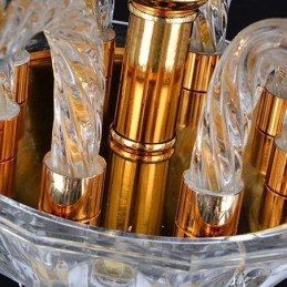 Europeisk Krystalllysekrone Luksuriøst Anheng Lyseblått Anheng