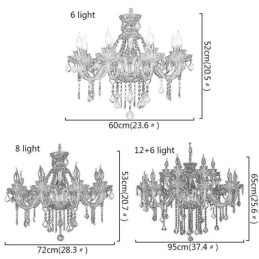 Krystallgrønn Lysekrone I Europeisk Stil Med Stearinlys