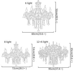 Elegant Lilla Krystall Taklampe Europeisk Lysekrone
