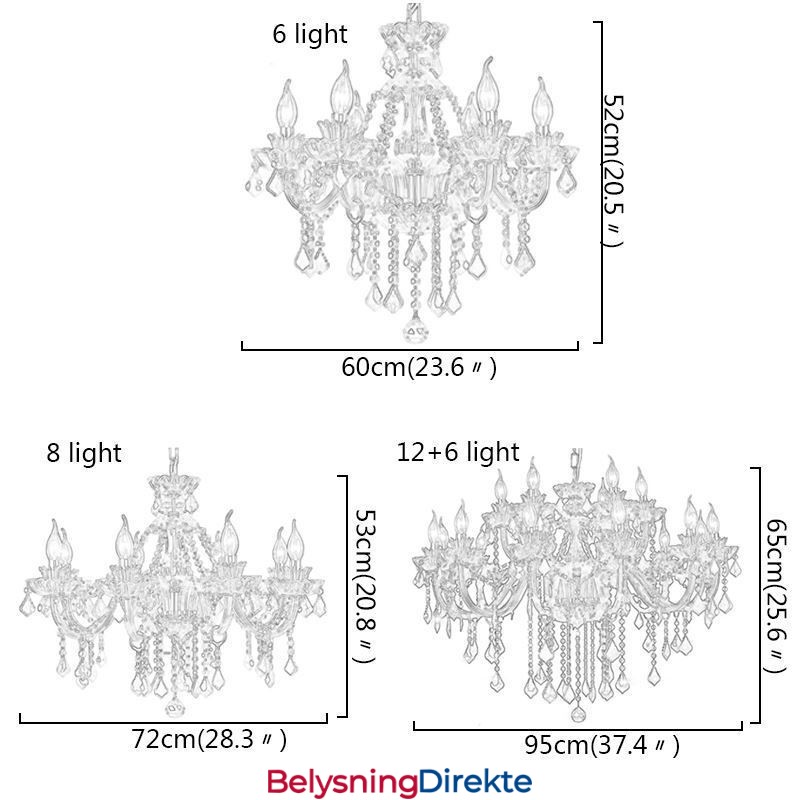 Elegant Lilla Krystall Taklampe Europeisk Lysekrone