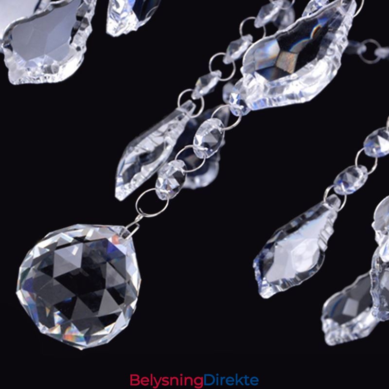 Elegant Lilla Krystall Taklampe Europeisk Lysekrone