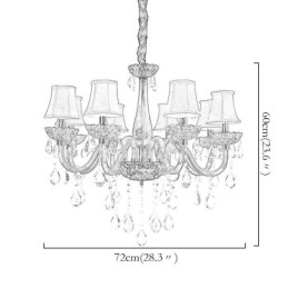Moderne Europeisk Krystalllysekrone I Rød Farge I Taklampe