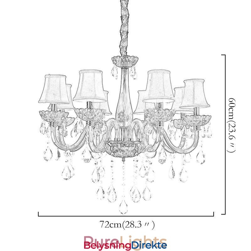 Moderne Europeisk Krystalllysekrone I Rød Farge I Taklampe