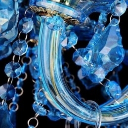 Stor Blå Krystalllysekrone Europeisk Anhengslampe