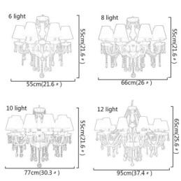 Europeisk Krystalllysekrone Unik Hvit Jade Pendellampe