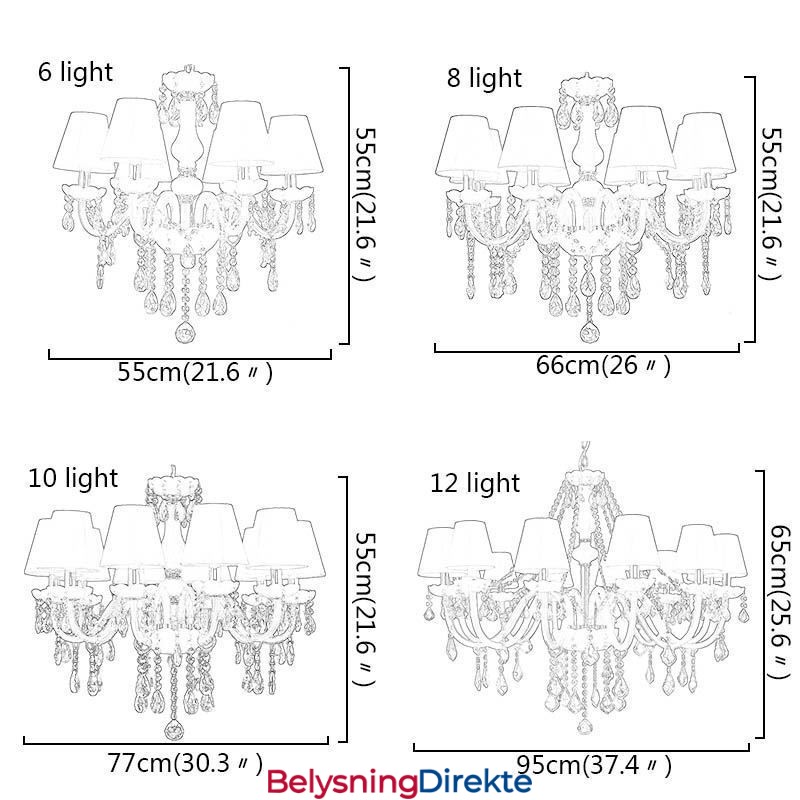 Europeisk Krystalllysekrone Unik Hvit Jade Pendellampe