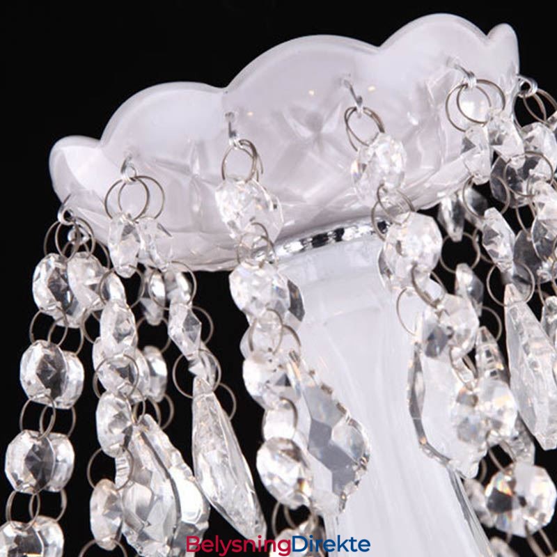 Europeisk Krystalllysekrone Unik Hvit Jade Pendellampe