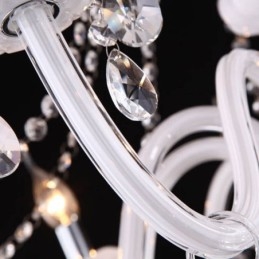 Europeisk Krystalllysekrone Unik Hvit Jade Pendellampe