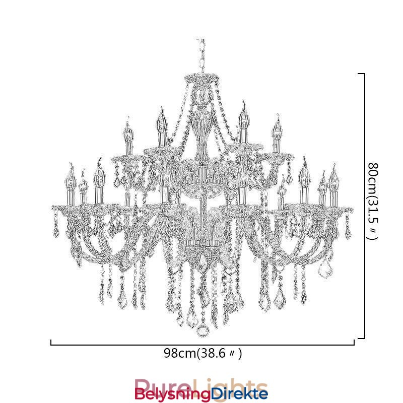 Luksuriøs Krystalllysekrone Gyllen Europeisk Taklampe Med Gjenger