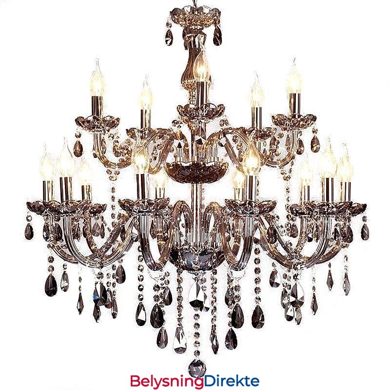 Stor Europeisk Krystalllysekrone Elegant Anhengslampe