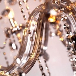 Stor Europeisk Krystalllysekrone Elegant Anhengslampe