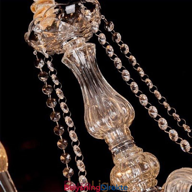 Europeisk Krystalllysekrone Gjennomsiktig Anhengslampe