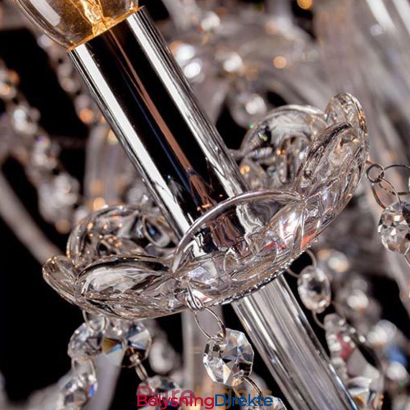 Europeisk Krystalllysekrone Gjennomsiktig Anhengslampe