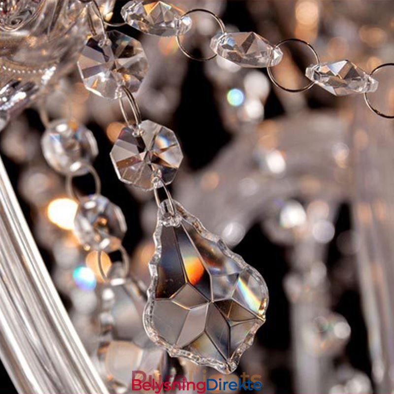 Europeisk Krystalllysekrone Gjennomsiktig Anhengslampe