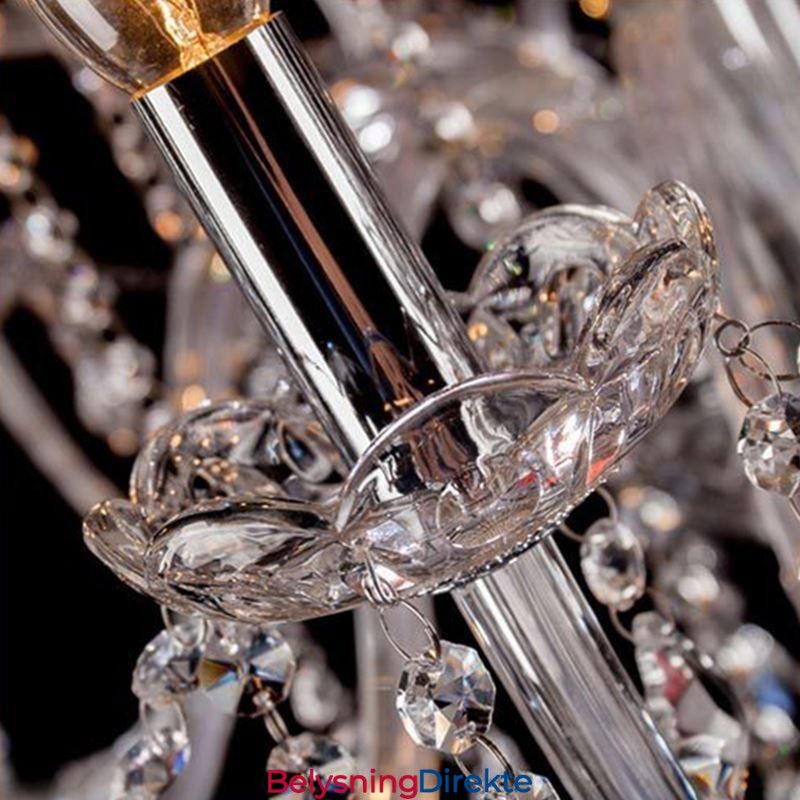 Stor Europeisk Krystalllysekrone Gjennomsiktig Taklampe