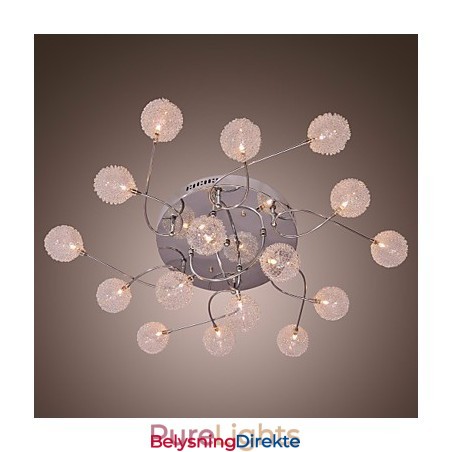 G4 Jernlampe I Innfelt Stand Med Aluminiumsskjermer