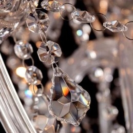 Stor Europeisk Krystalllysekrone Gjennomsiktig Taklampe