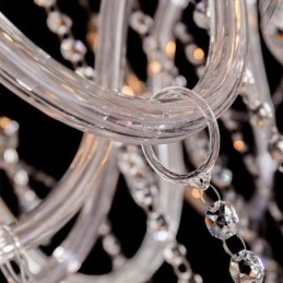 Stor Europeisk Krystalllysekrone Gjennomsiktig Taklampe