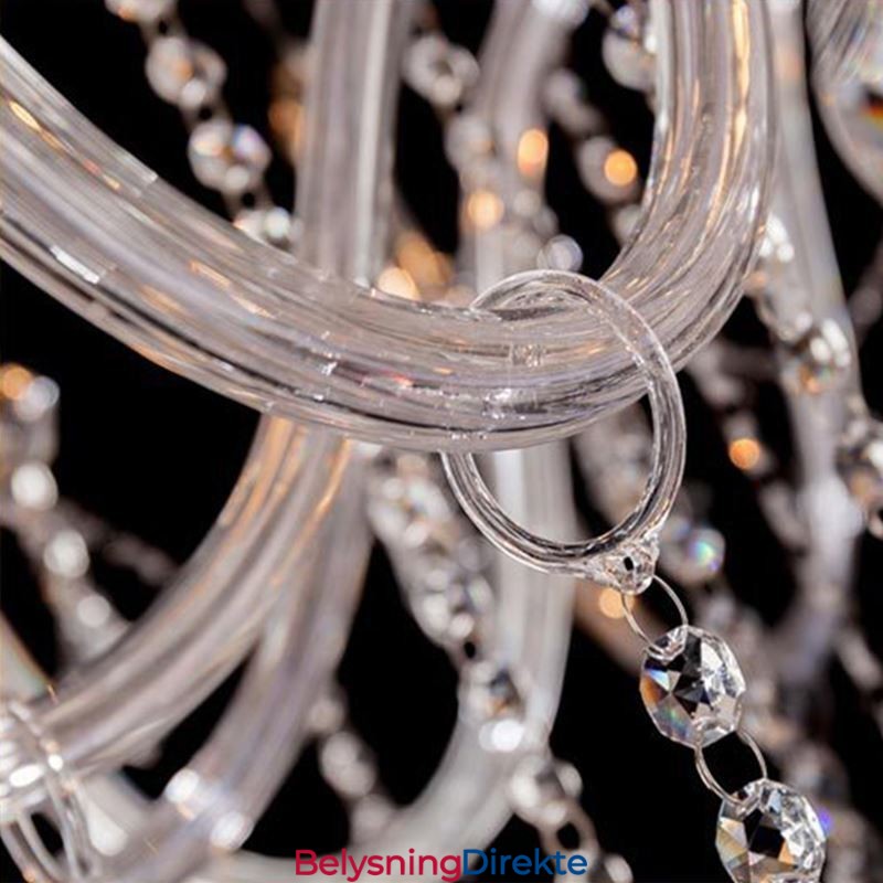Stor Europeisk Krystalllysekrone Gjennomsiktig Taklampe