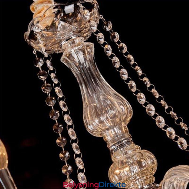 Stor Europeisk Krystalllysekrone Gjennomsiktig Taklampe