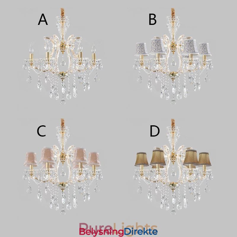 Elegant Krystalllysekrone Europeisk Anhengslampe