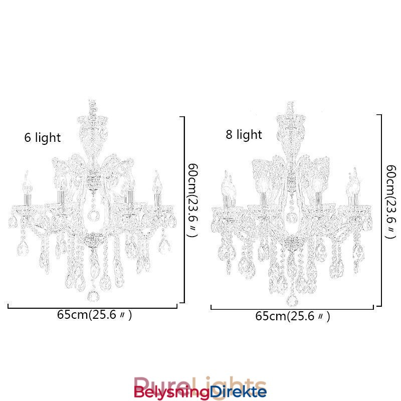 Elegant Krystalllysekrone Europeisk Anhengslampe