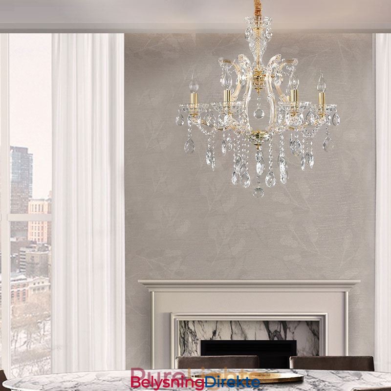 Elegant Krystalllysekrone Europeisk Anhengslampe