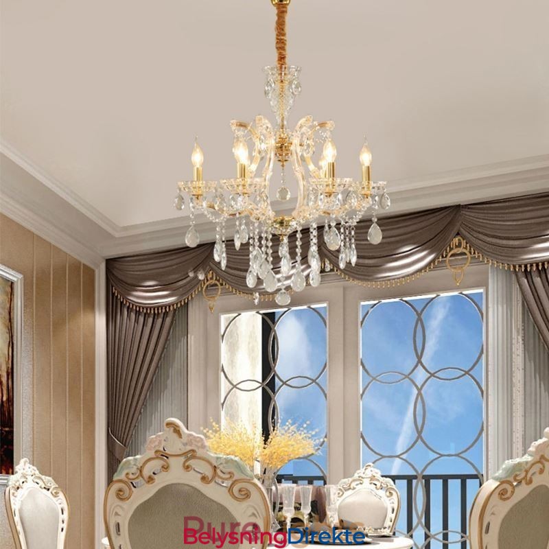 Elegant Krystalllysekrone Europeisk Anhengslampe