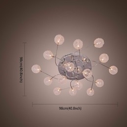G4 Jernlampe I Innfelt Stand Med Aluminiumsskjermer
