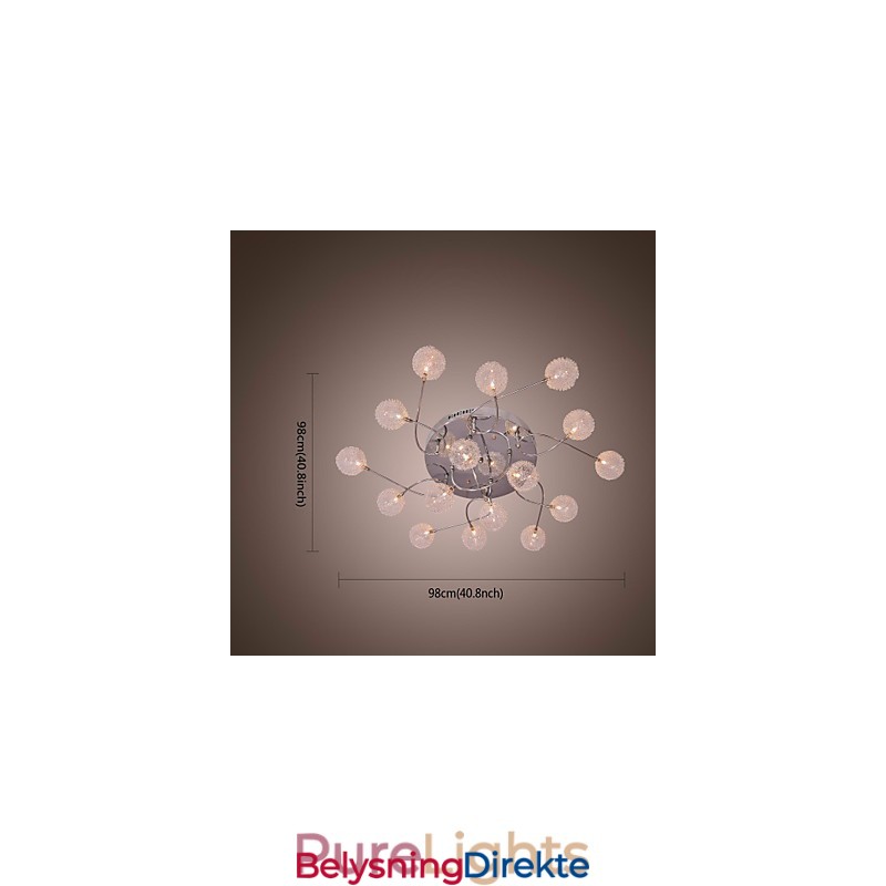 G4 Jernlampe I Innfelt Stand Med Aluminiumsskjermer