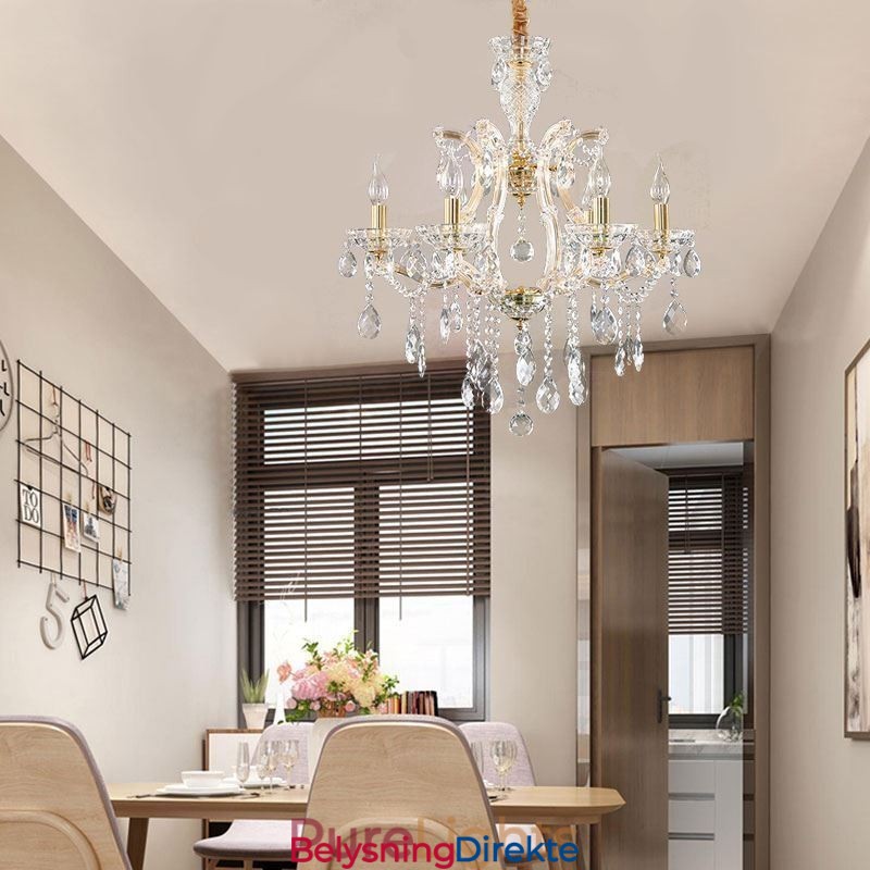 Elegant Krystalllysekrone Europeisk Anhengslampe